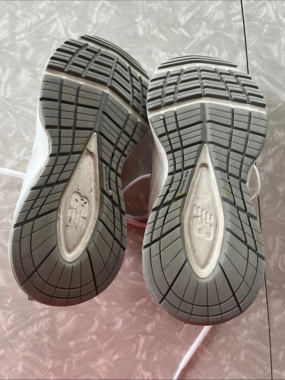 New Balance White and Pink Women's Athletic Sneakers